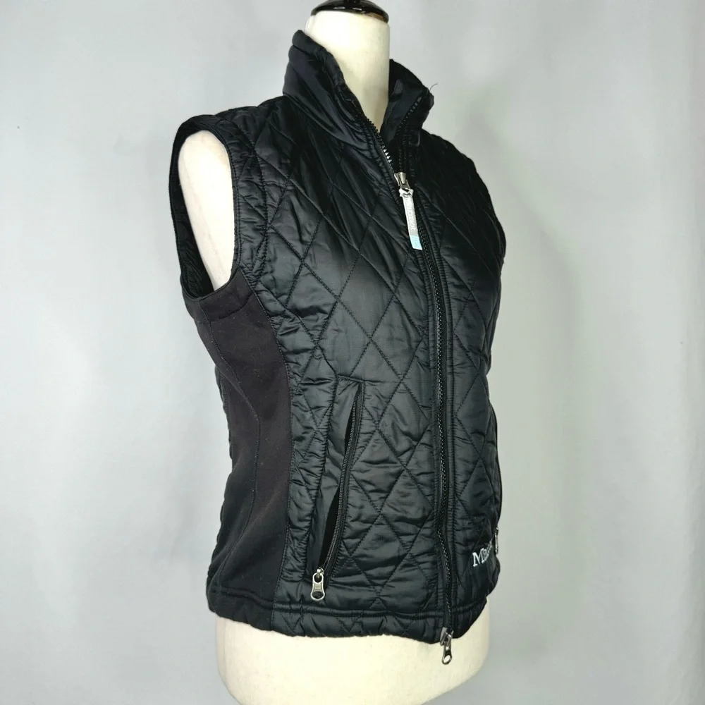 Marmot Kitzbuhel vest quilted front back stretch sides full zip black slim fit S